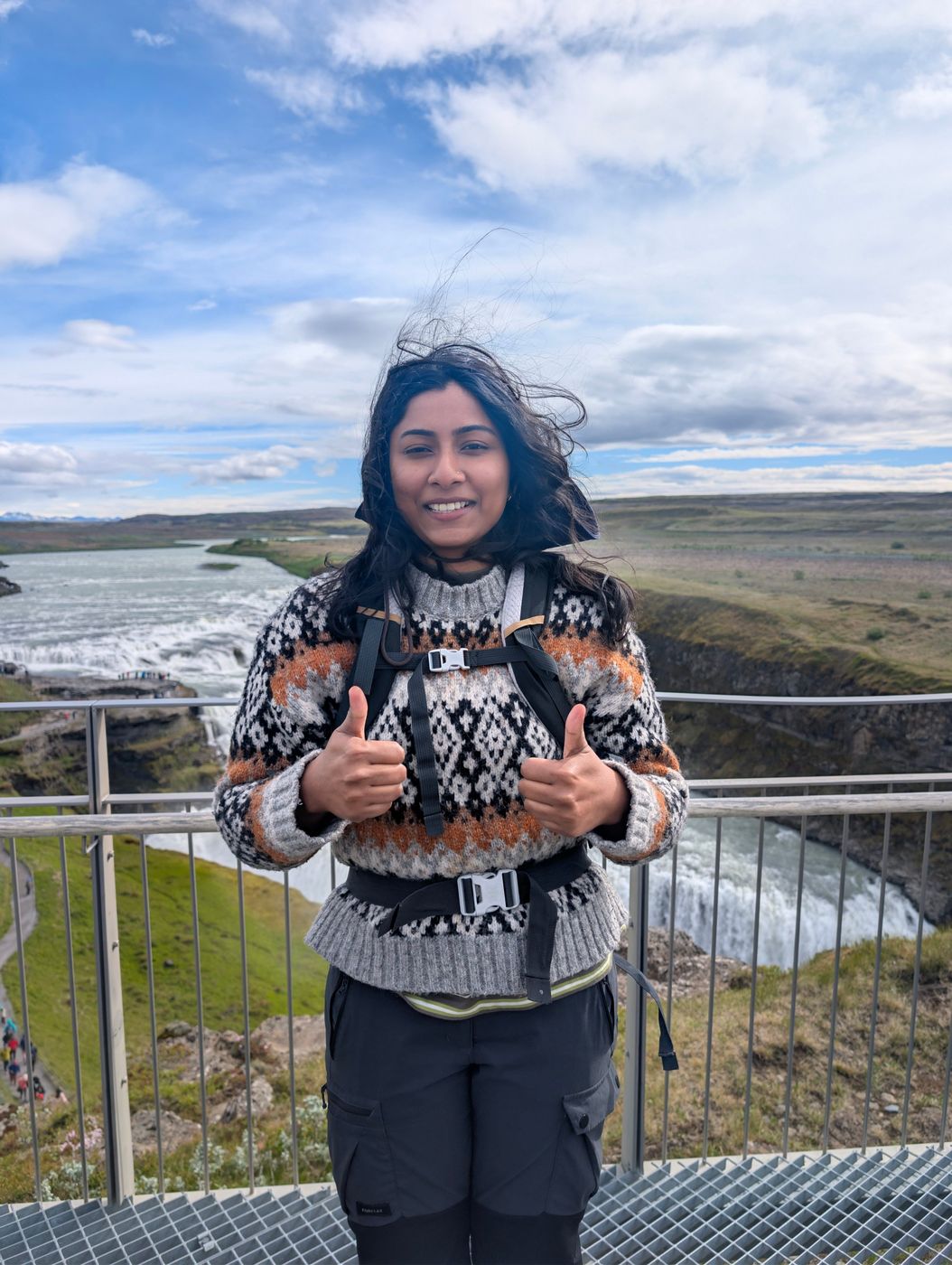 Gouri at Gullfoss waterfall, Iceland