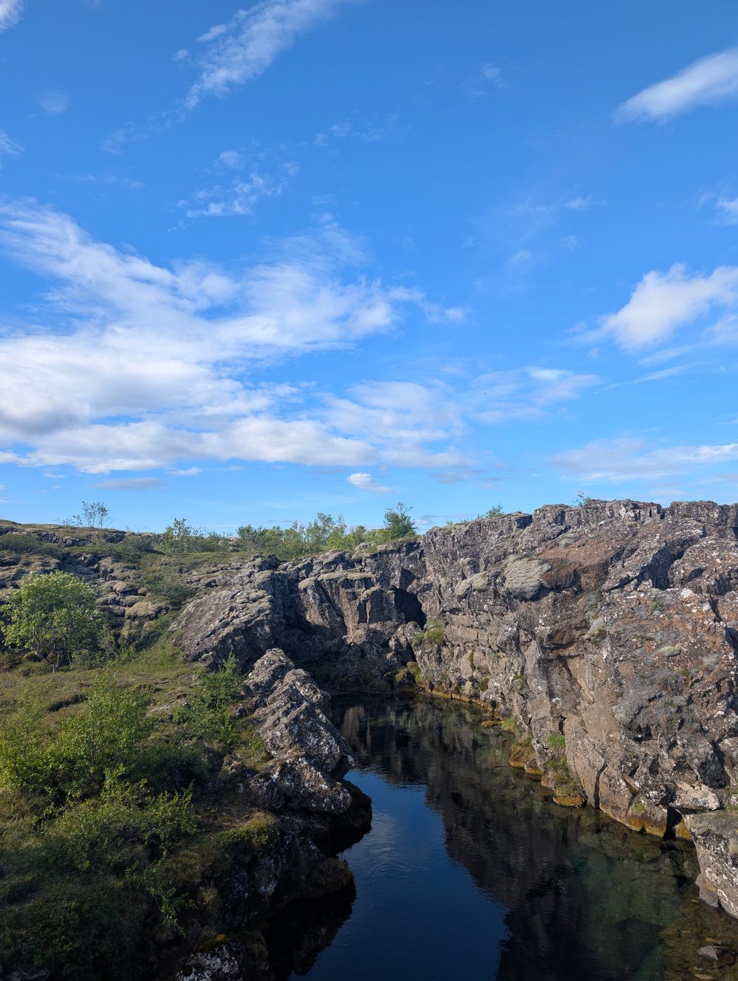 Rift fissure at Thingvellir, Iceland